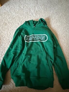 adidas Green Hooded Pullover with Interior Label